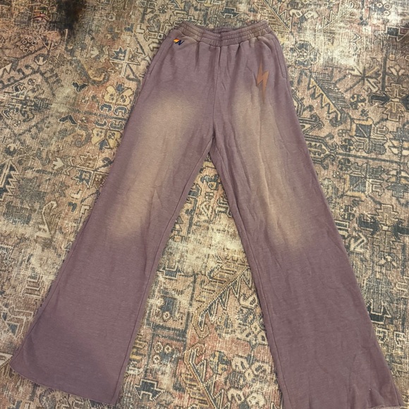 Aviator nation bolt stitch wide leg sweatpants - Picture 1 of 10